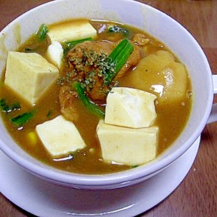 豆腐と里芋のカレースープ